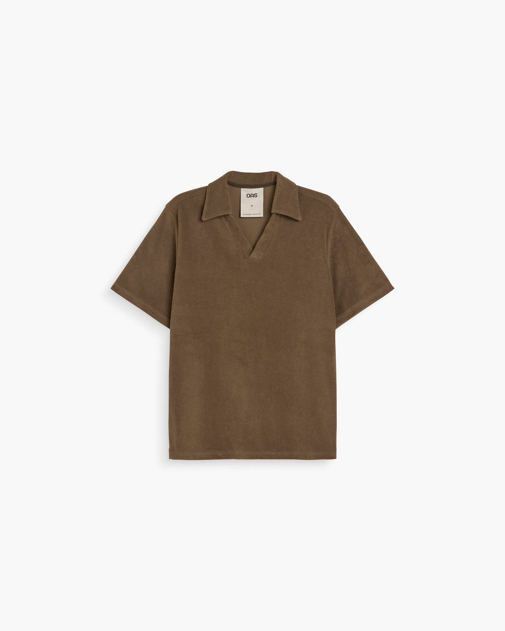 OAS Serif Terry Polo Shirt in Brown