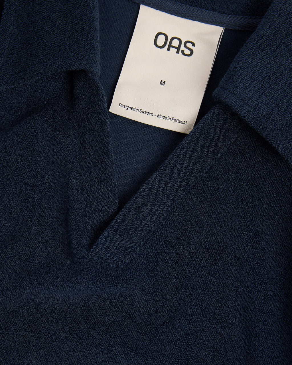 OAS Serif Terry Polo Shirt in Navy