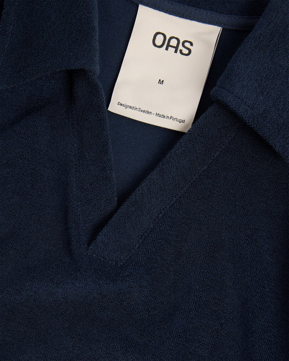OAS Serif Terry Polo Shirt in Navy