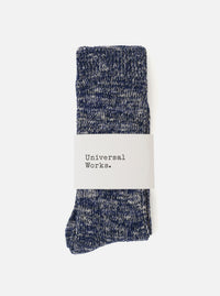 Universal Works Slub Sock in Navy