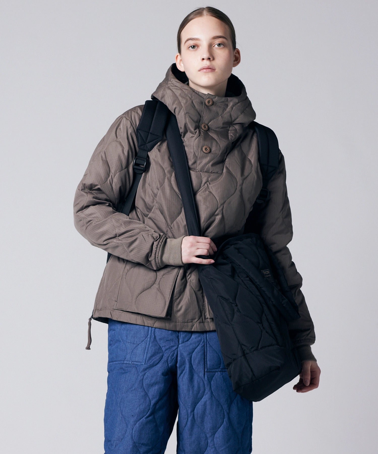 Taion Military Down Tote in Black