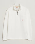Armor Lux Heritage Cotton Quarter Zip in Milk
