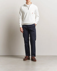 Armor Lux Heritage Cotton Quarter Zip in Milk
