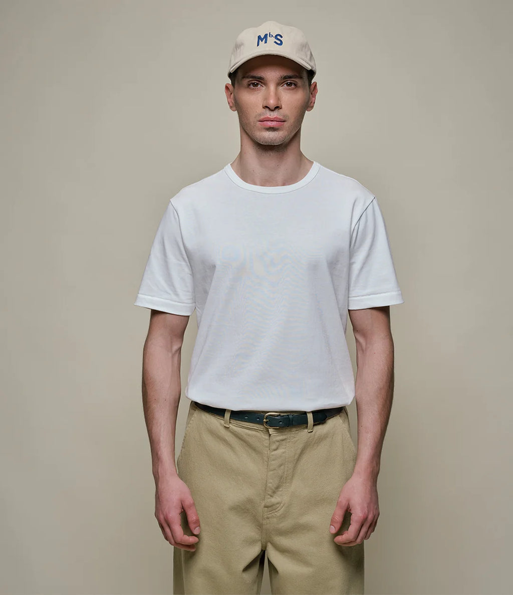 Merz b. Schwanen 2M15 Mid-Century Machine Refined Fit T-Shirt in White