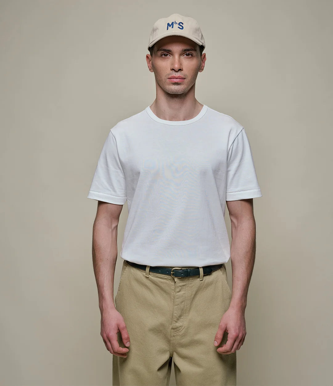 Merz b. Schwanen 2M15 Mid-Century Machine Refined Fit T-Shirt in White