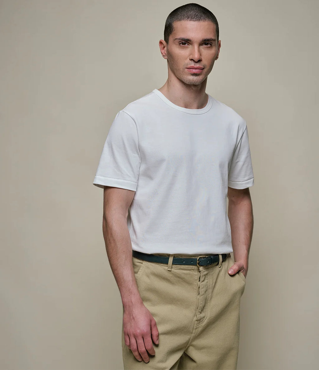 Merz b. Schwanen 2M15 Mid-Century Machine Refined Fit T-Shirt in White