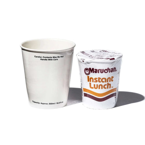 Puebco Not Paper Cup ceramic vessel shaped like instant noodle cup for noodles and soup