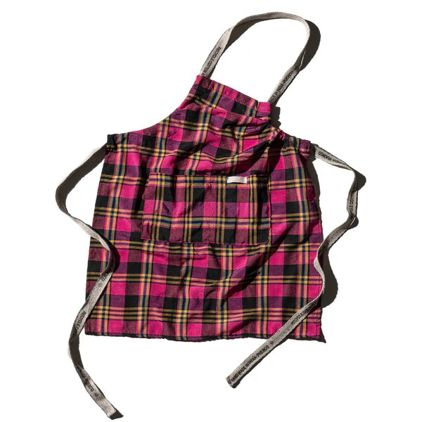 Puebco Recycled Cotton Check Apron / Pink
