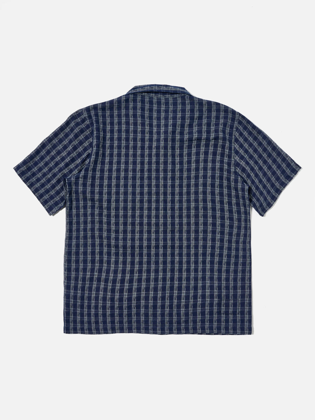 Universal Works Sal Road Shirt in Indigo Indigo Cotton Check