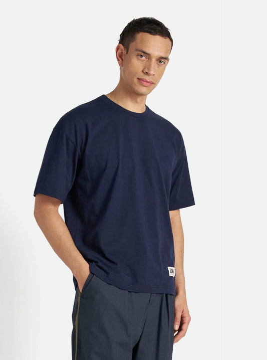 Universal Works Loose Tee in Navy Single Jersey