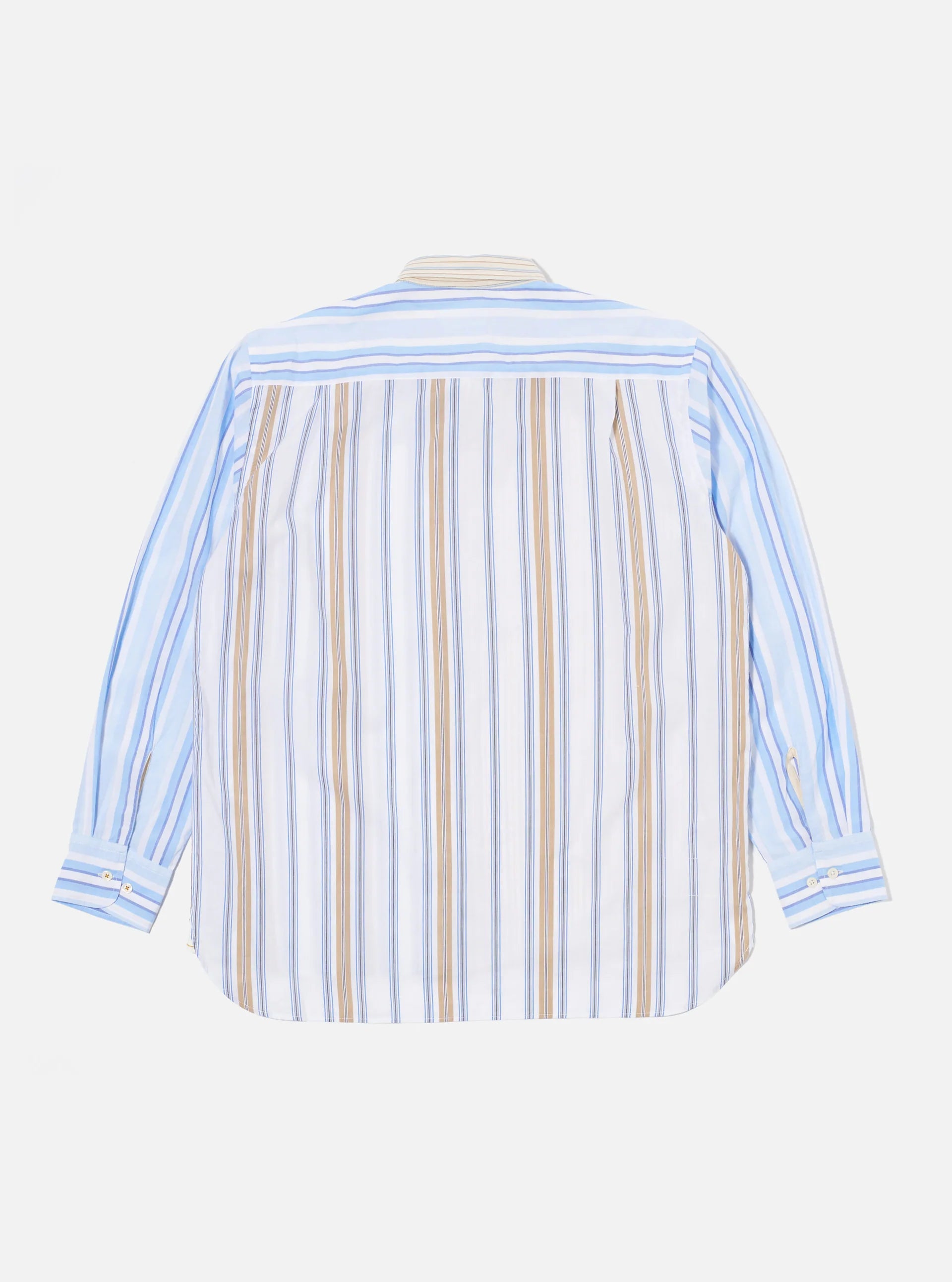 Universal Works Panel Square Pocket Shirt in Pop Mixed Stripes
