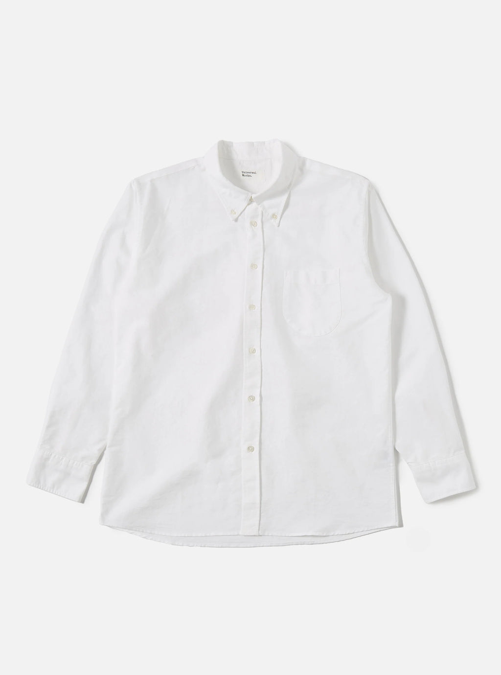 Universal Works Daybrook Shirt in White Oxford Shirting