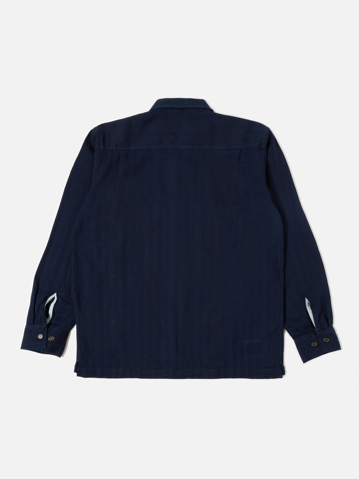 Universal Works L/S Utility Shirt in Indigo Herringbone Denim