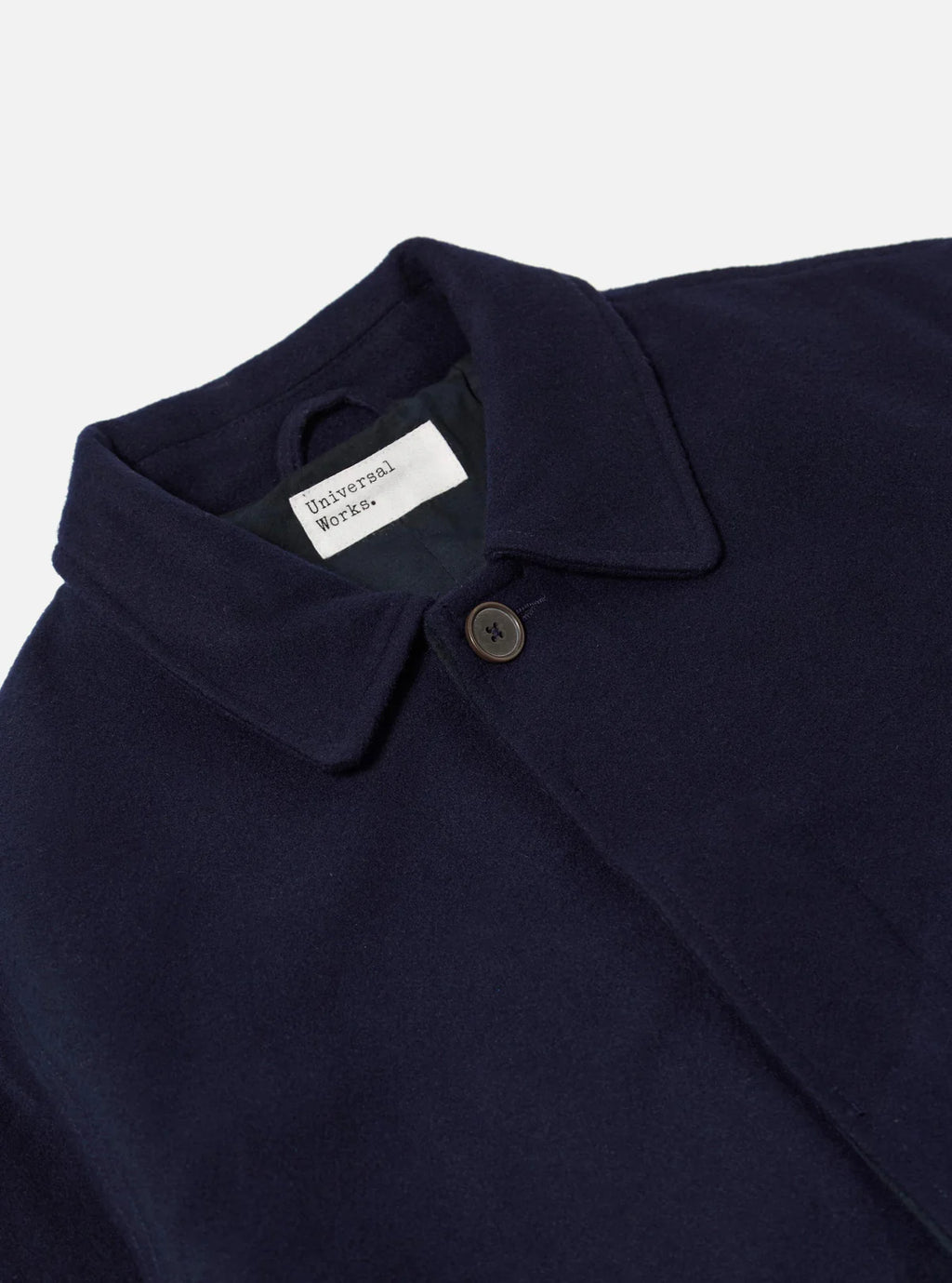 Universal Works Mowbray Mac Coat in Navy