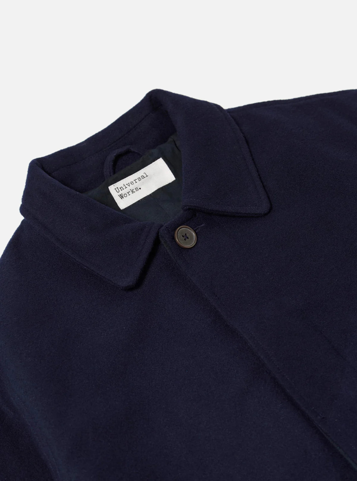 Universal Works Mowbray Mac Coat in Navy