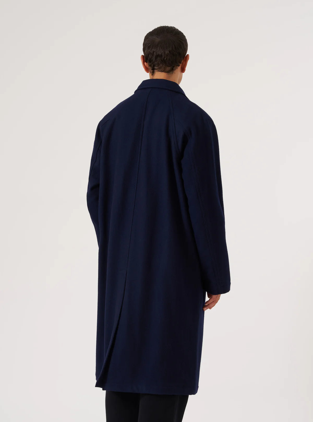 Universal Works Mowbray Mac Coat in Navy
