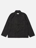 Universal Works Salt n Pepper Tweed Station Jacket in Black