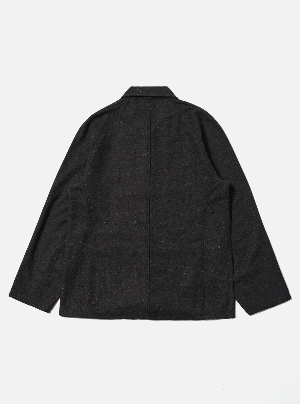Universal Works Salt n Pepper Tweed Station Jacket in Black