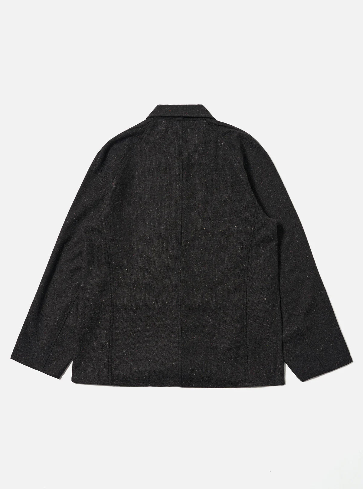 Universal Works Salt n Pepper Tweed Station Jacket in Black