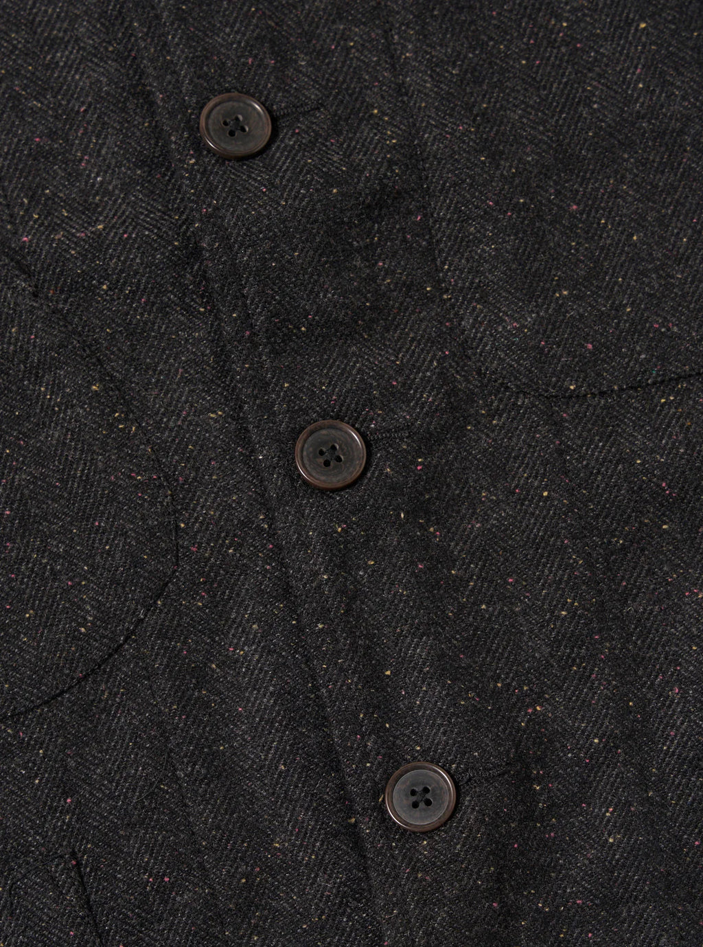 Universal Works Salt n Pepper Tweed Station Jacket in Black