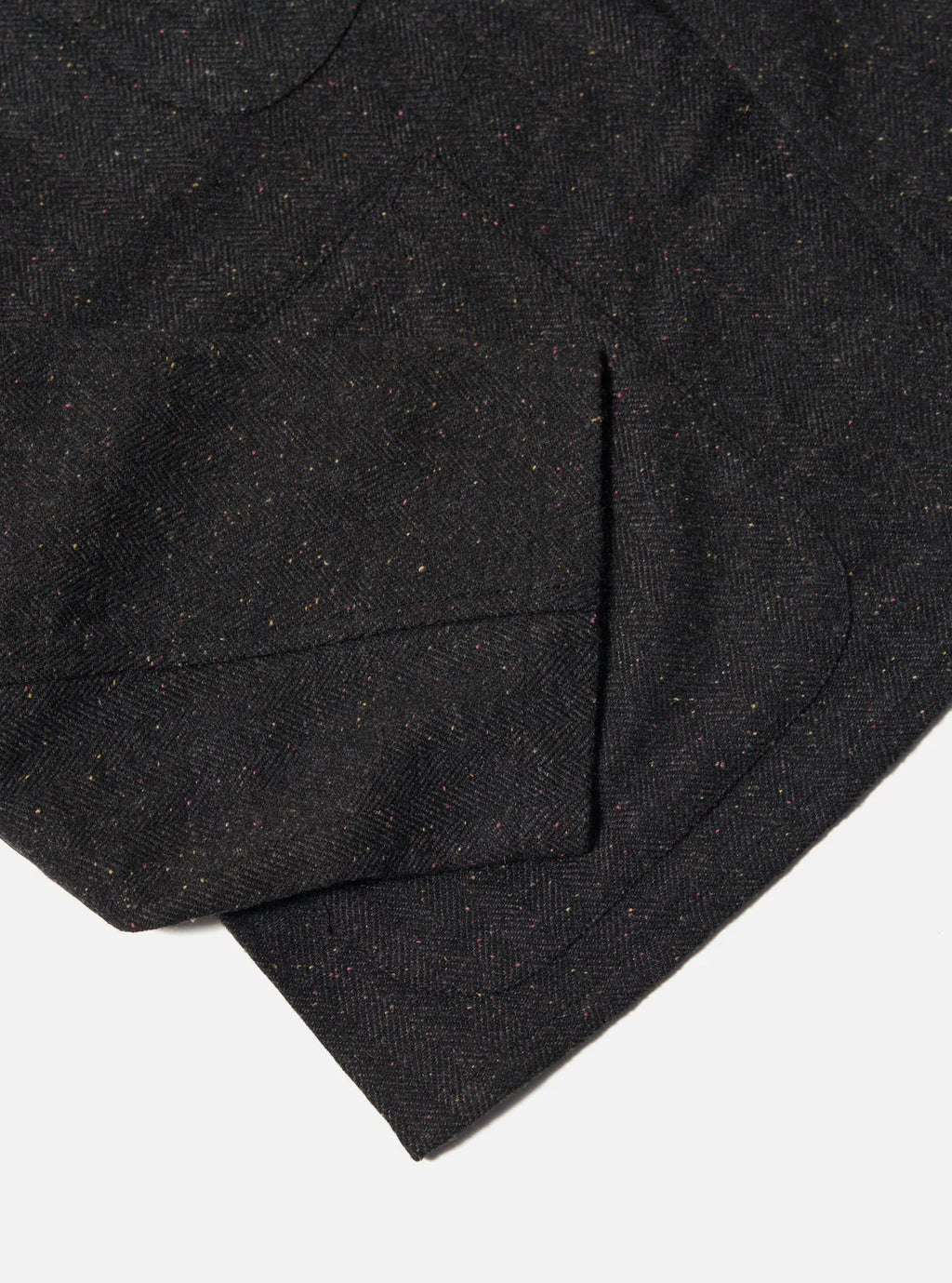 Universal Works Salt n Pepper Tweed Station Jacket in Black