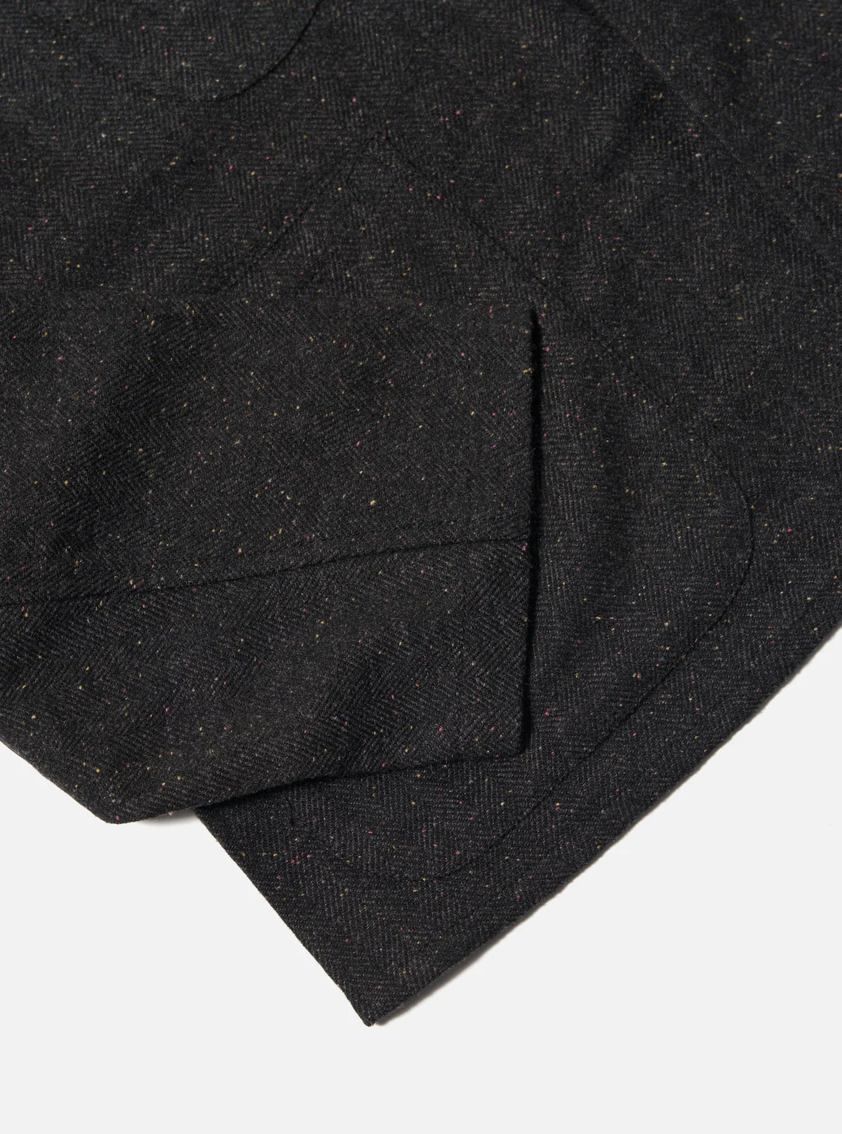 Universal Works Salt n Pepper Tweed Station Jacket in Black