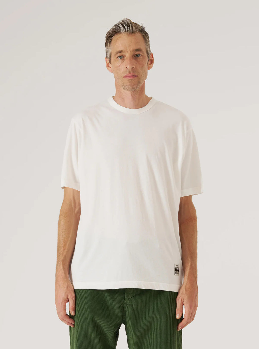 Universal Works Single Jersey Core Tee in Ecru
