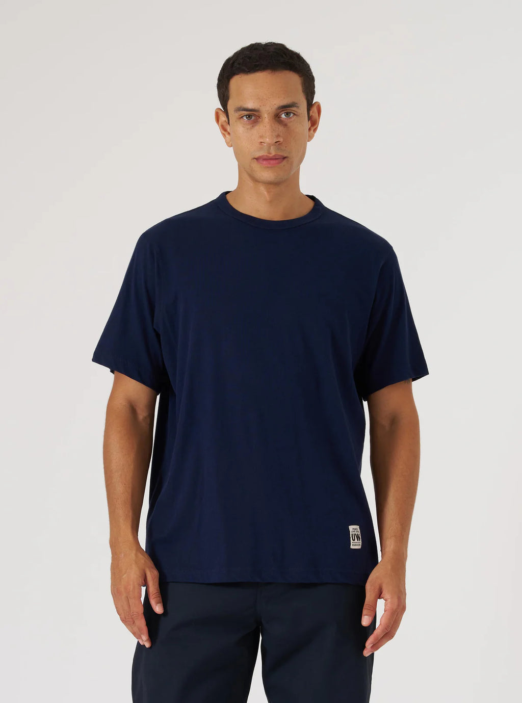 Universal Works Single Jersey Core Tee in Navy