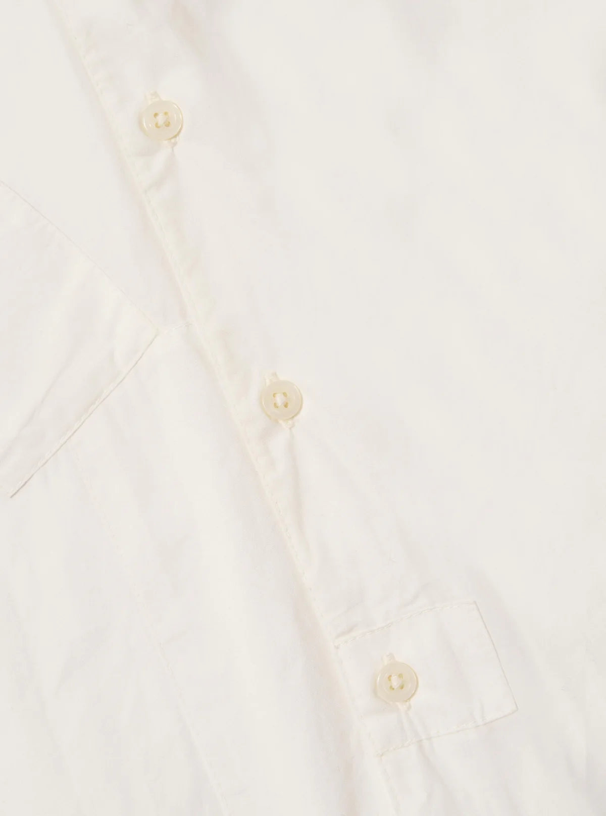 Universal Works Poplin Patched Lazy Day Shirt in White