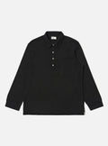 Universal Works Wool Mix Pullover Shirt in Black