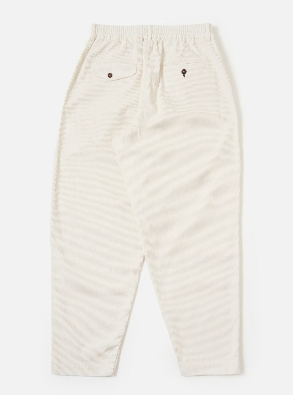 Universal Works Cord Pleated Track Pant in Ecru