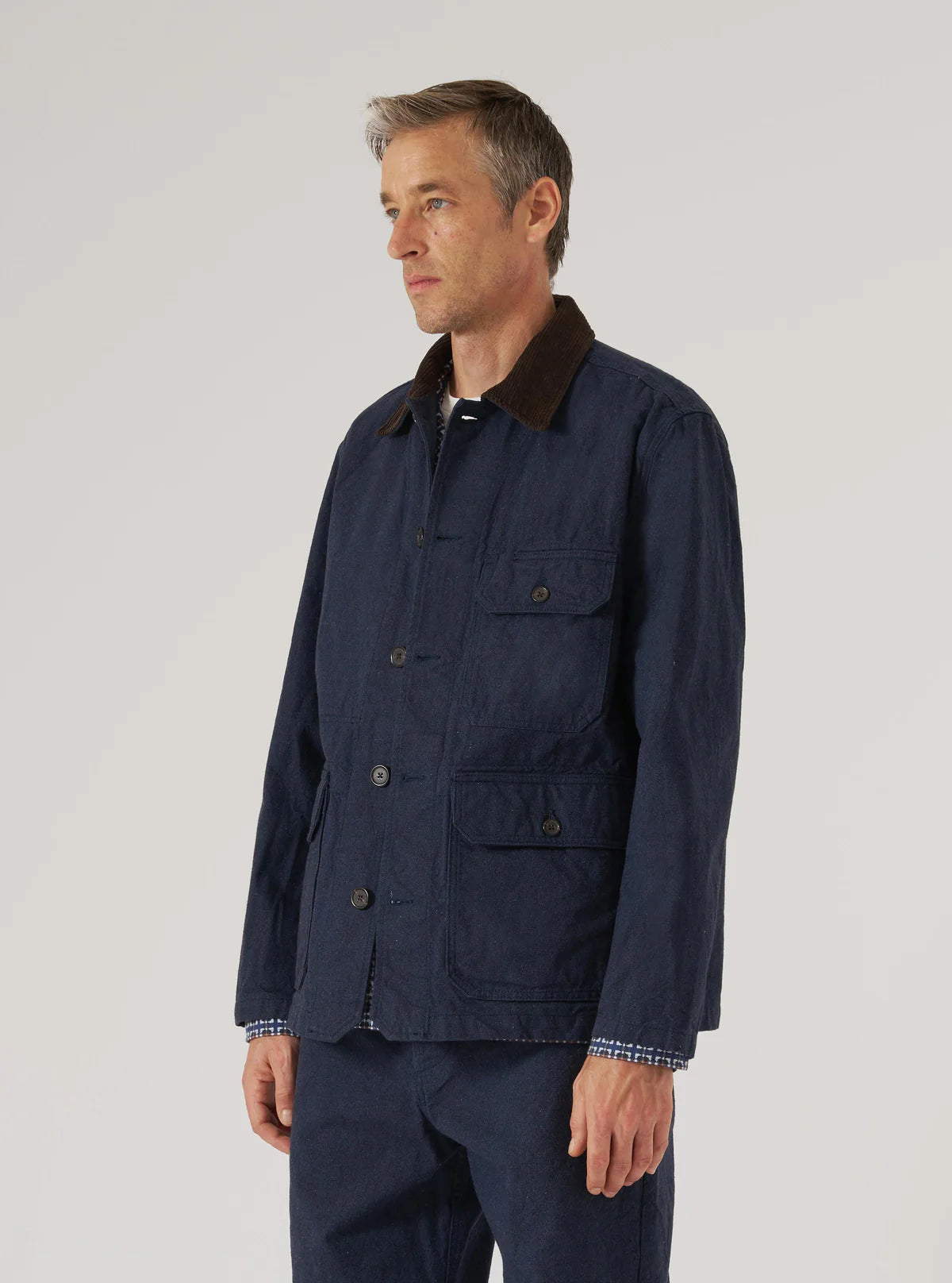 Universal Works Offline Denim Utility Jacket in Indigo