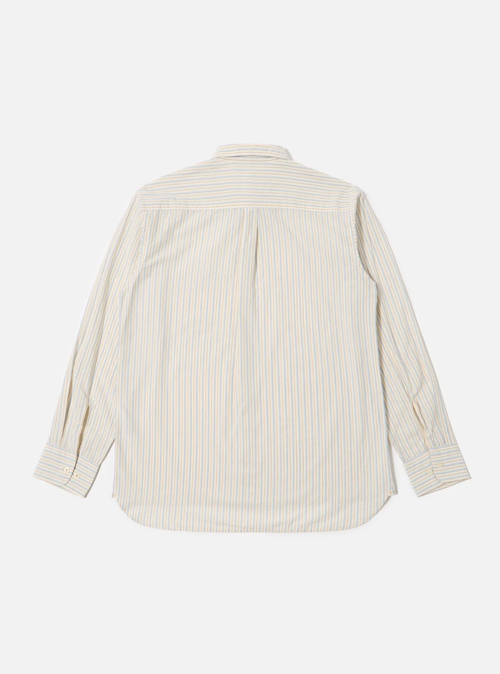 Universal Works Pop Stripe One Lazy Day Shirt in Ecru