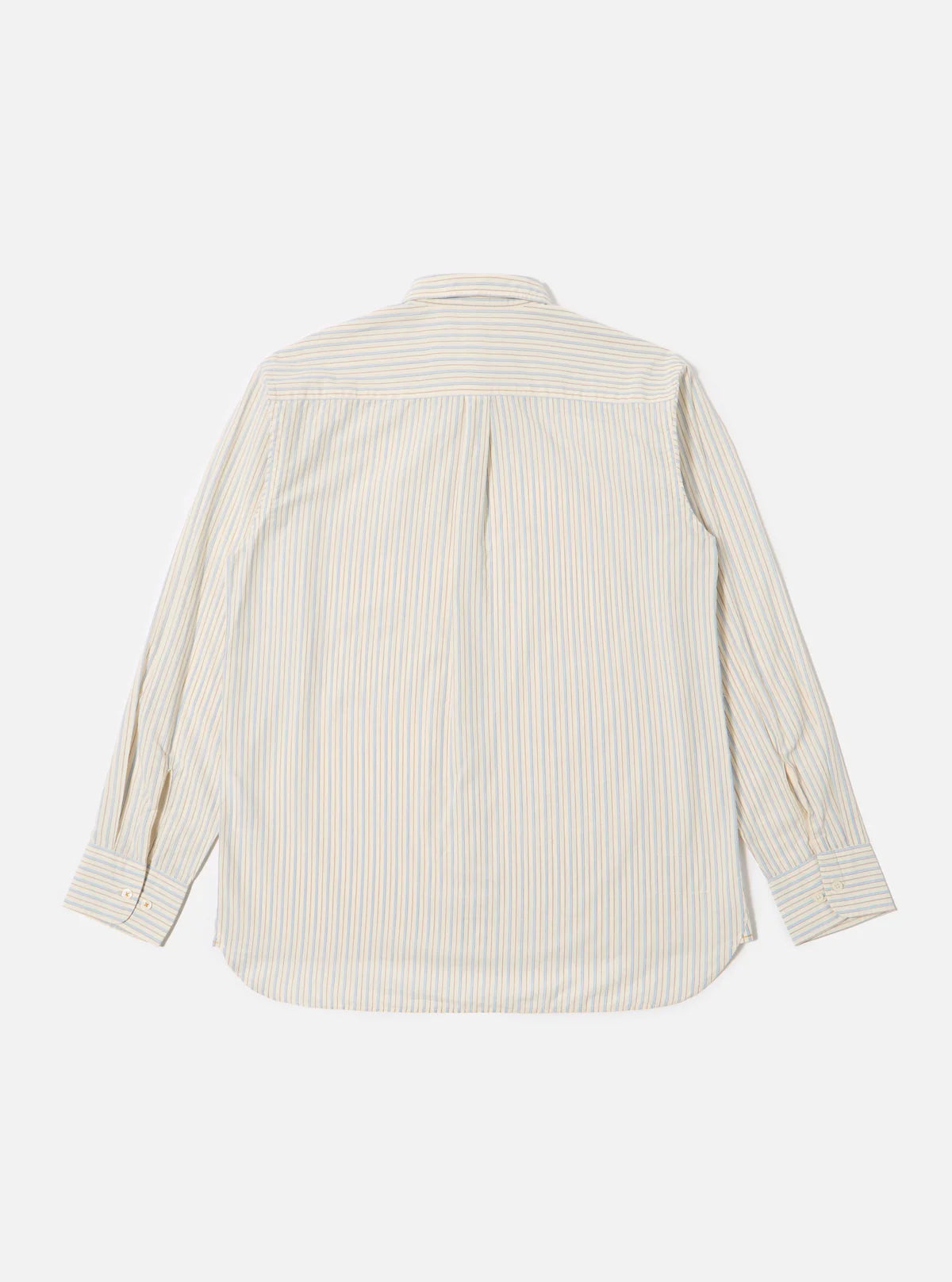 Universal Works Pop Stripe One Lazy Day Shirt in Ecru