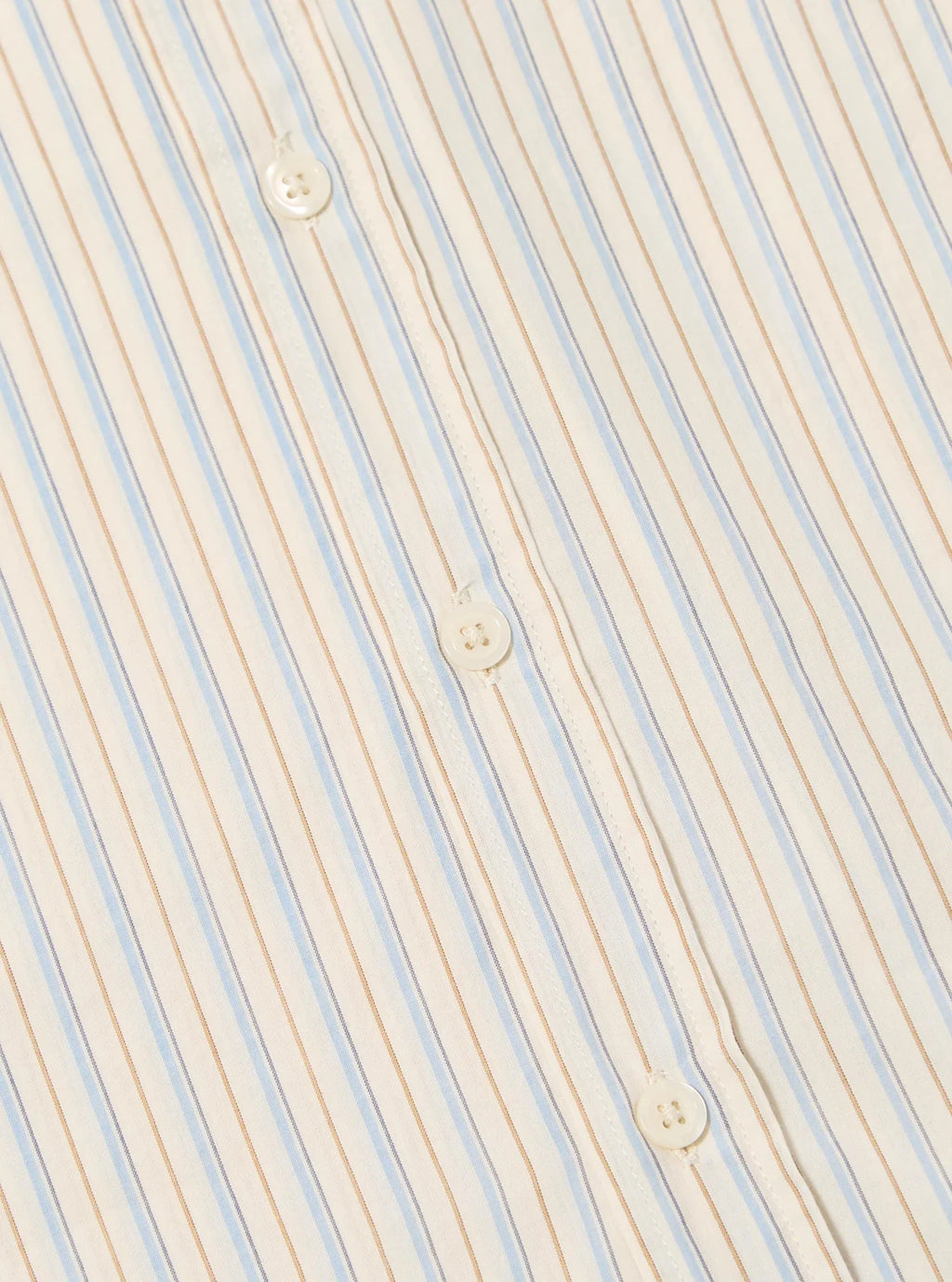 Universal Works Pop Stripe One Lazy Day Shirt in Ecru