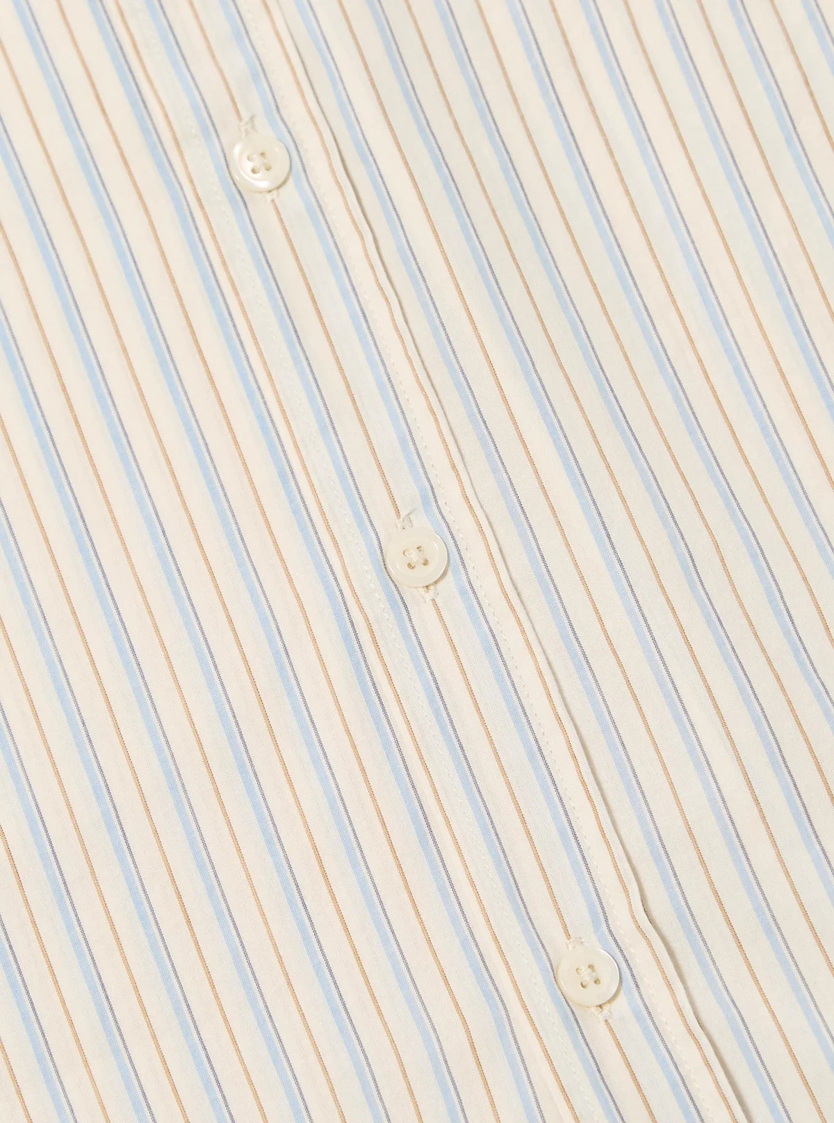 Universal Works Pop Stripe One Lazy Day Shirt in Ecru