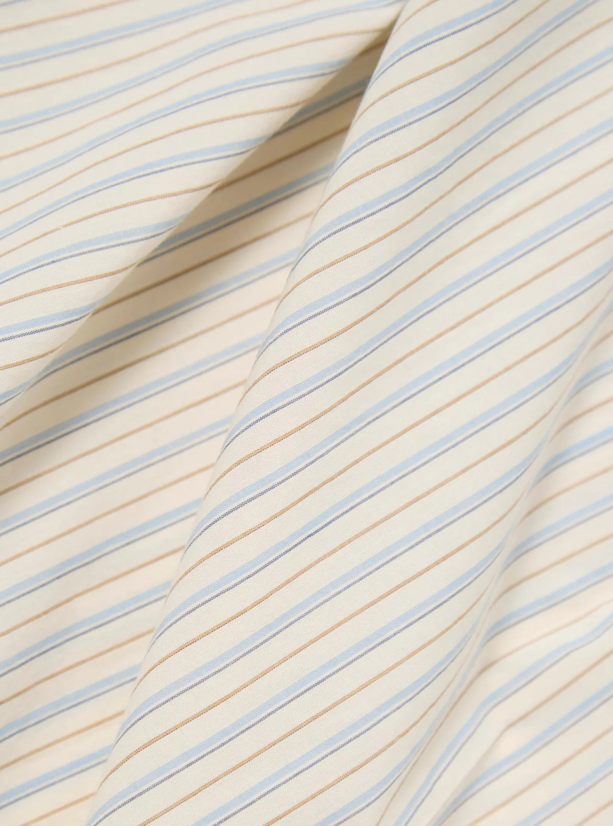 Universal Works Pop Stripe One Lazy Day Shirt in Ecru