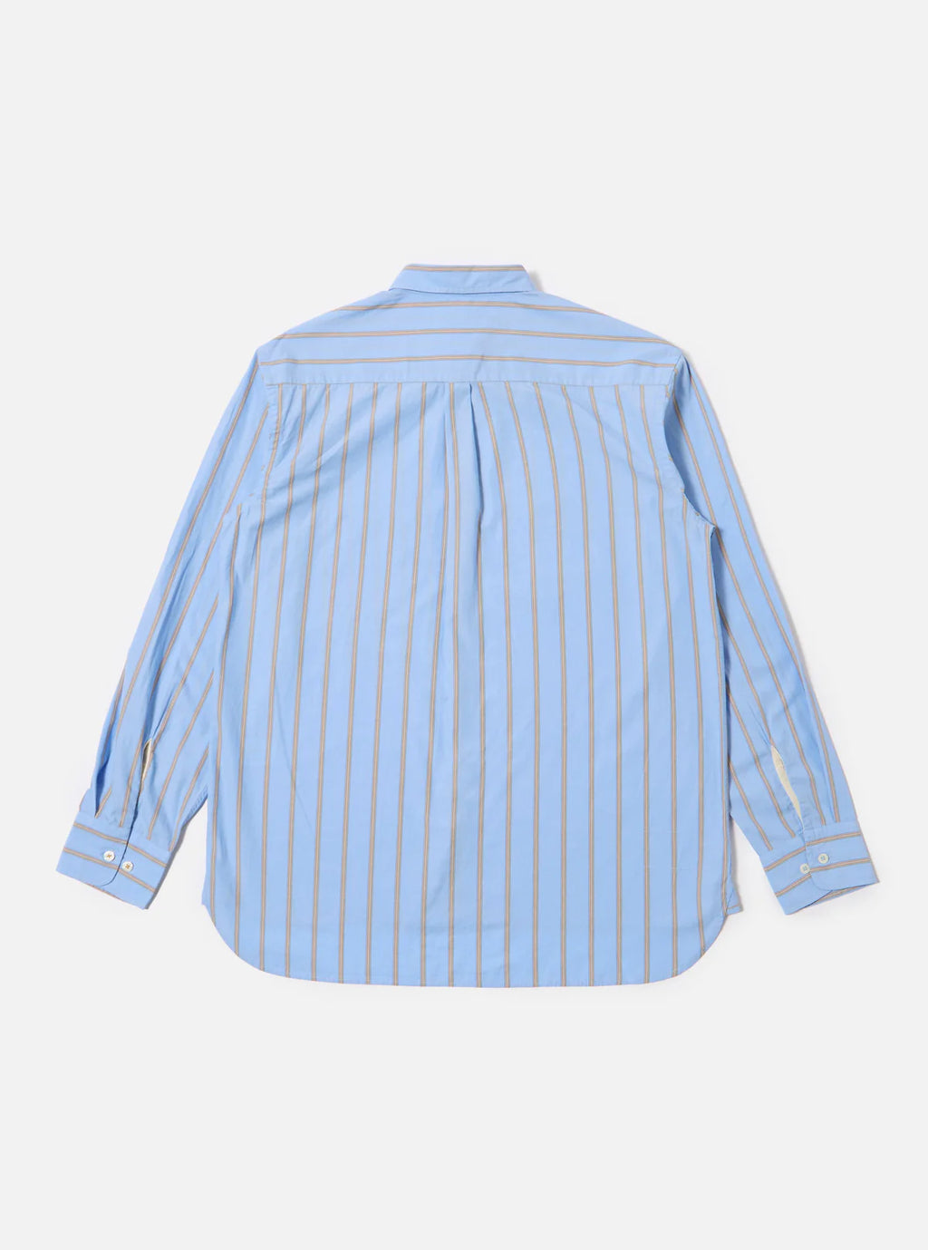 Universal Works Pop Stripe One Lazy Day Shirt in Blue