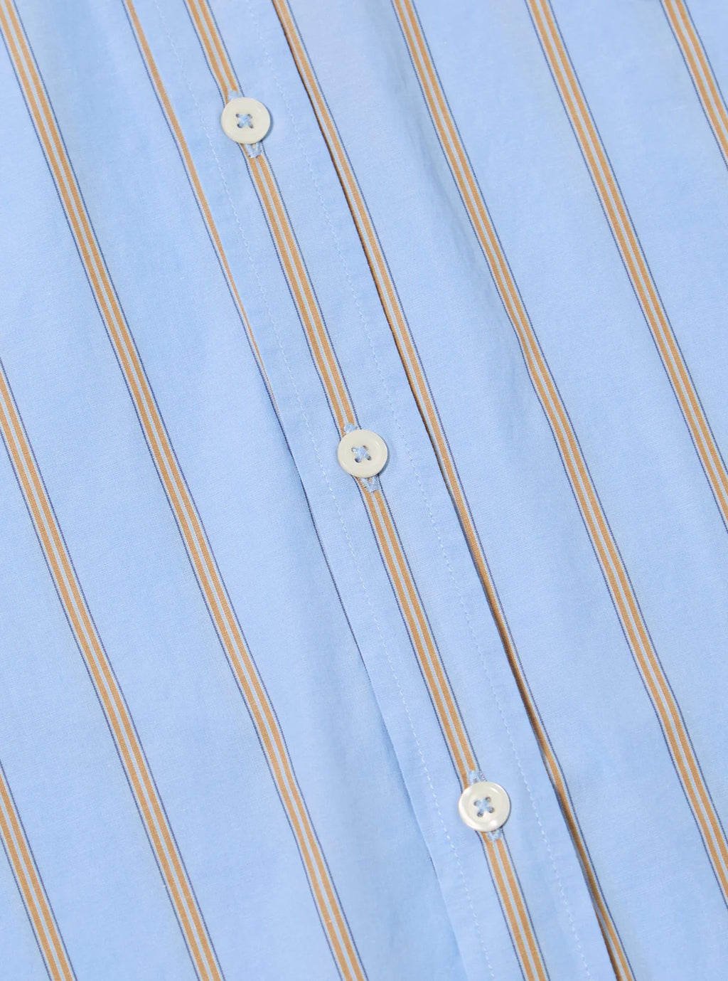 Universal Works Pop Stripe One Lazy Day Shirt in Blue