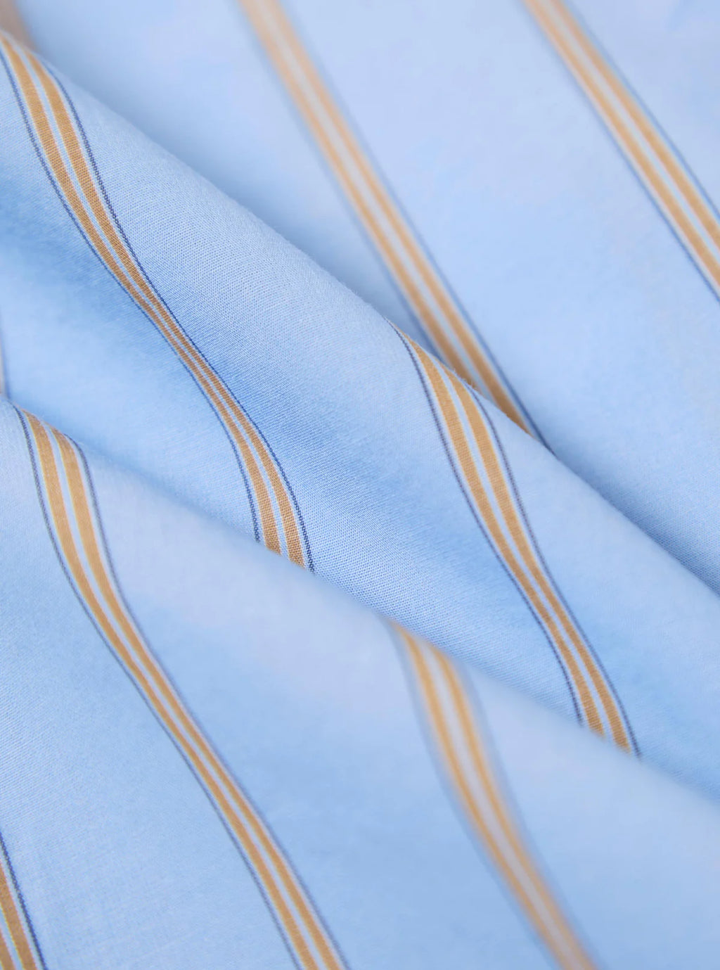 Universal Works Pop Stripe One Lazy Day Shirt in Blue