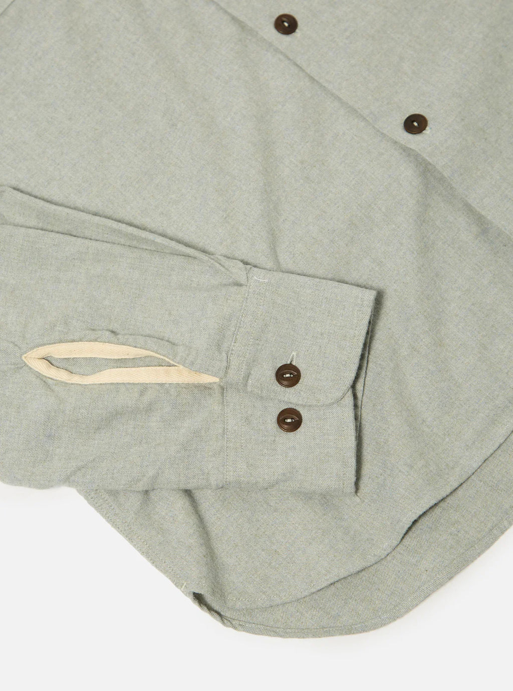 Universal Works Brushed Flannel Work Shirt in Grey