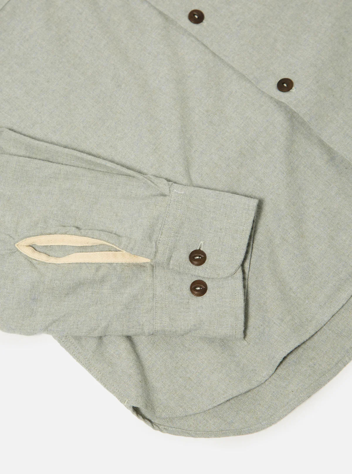 Universal Works Brushed Flannel Work Shirt in Grey