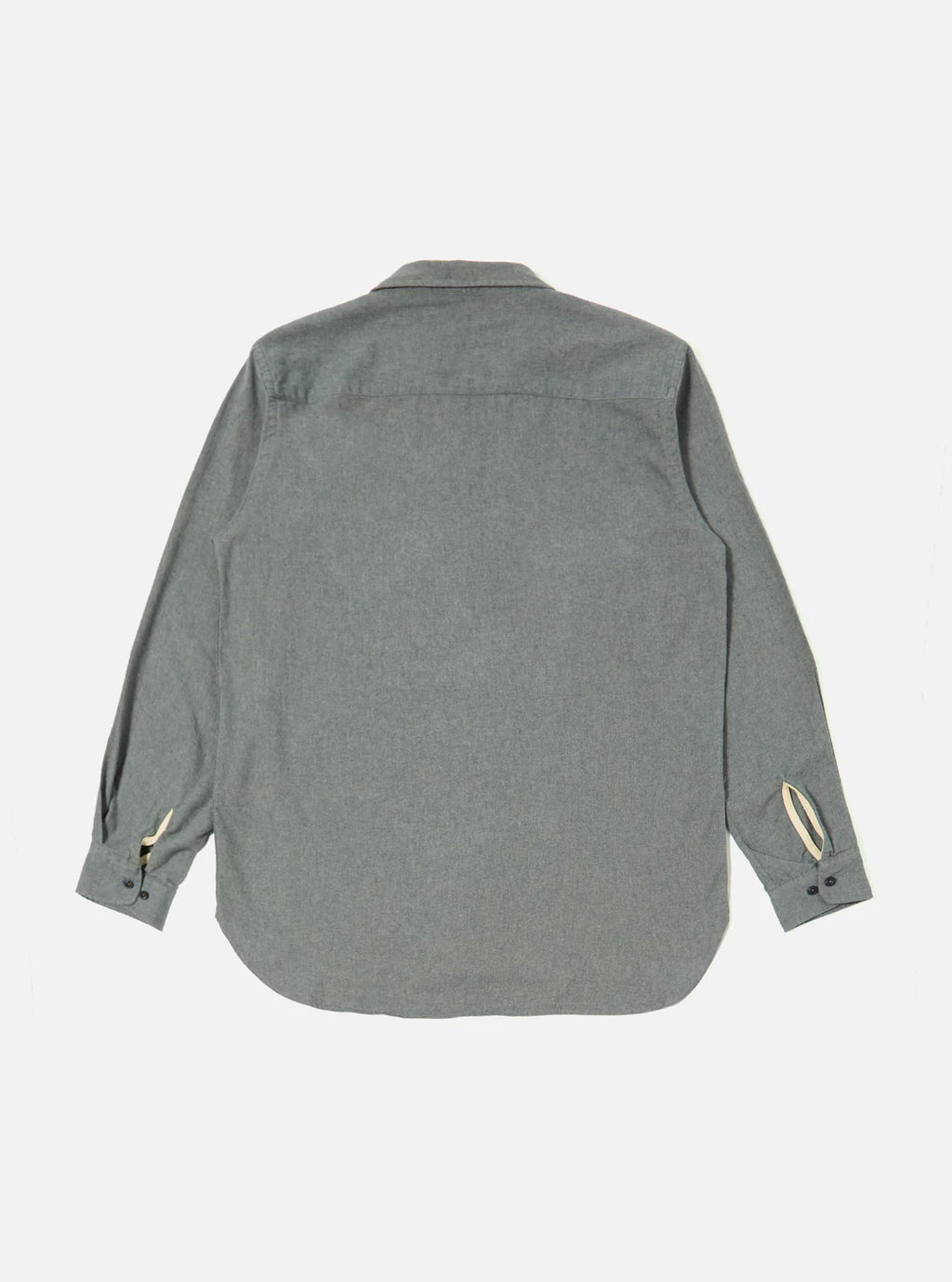 Universal Works Brushed Flannel Work Shirt in Navy