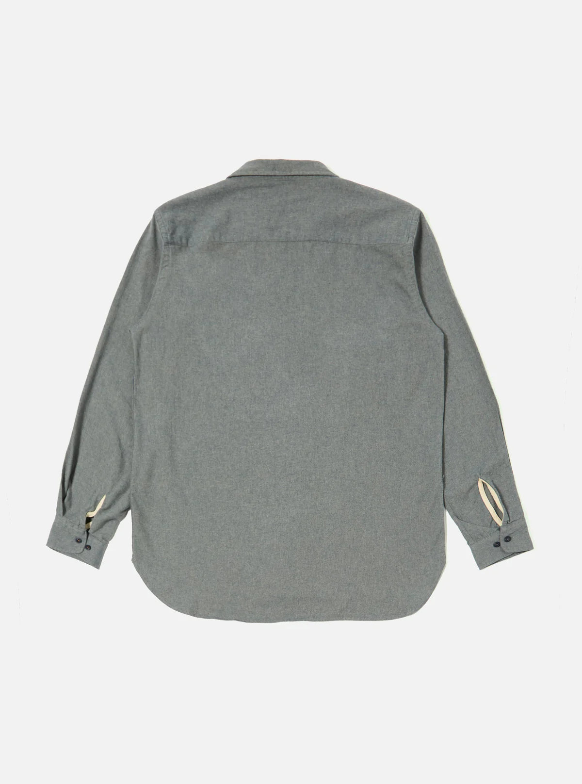 Universal Works Brushed Flannel Work Shirt in Navy