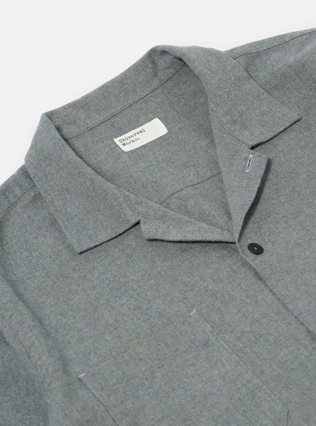 Universal Works Brushed Flannel Work Shirt in Navy
