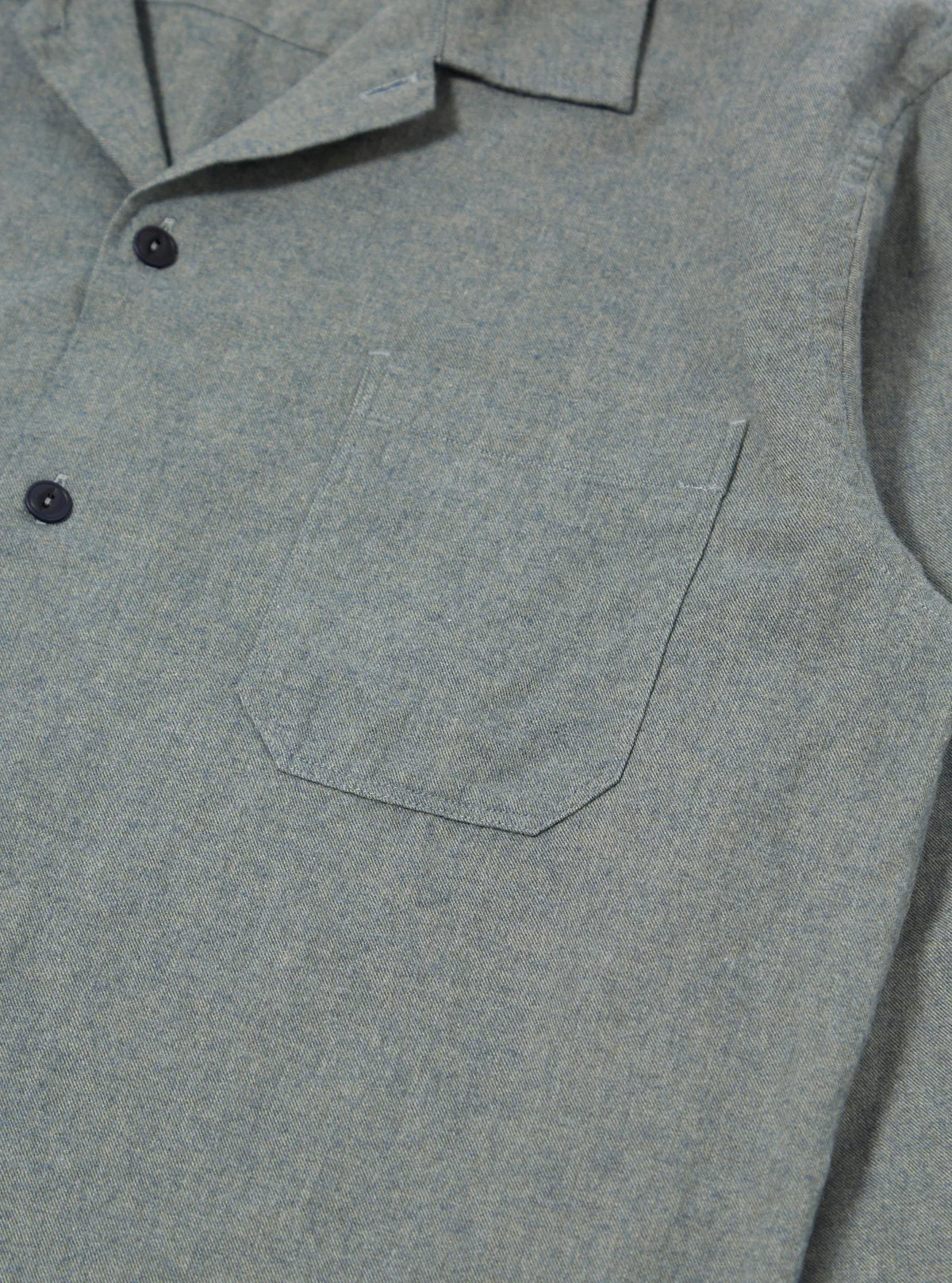 Universal Works Brushed Flannel Work Shirt in Navy
