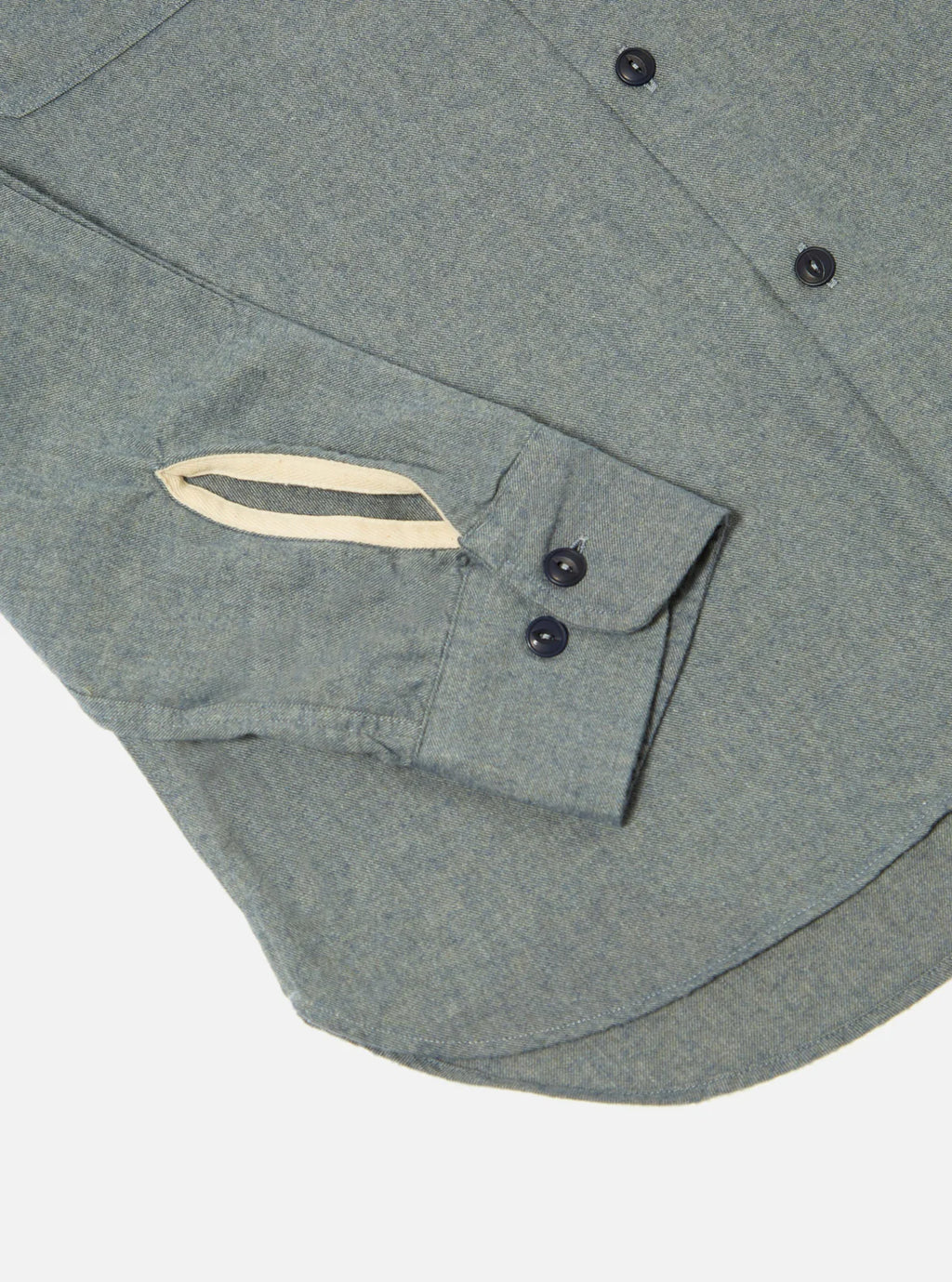 Universal Works Brushed Flannel Work Shirt in Navy