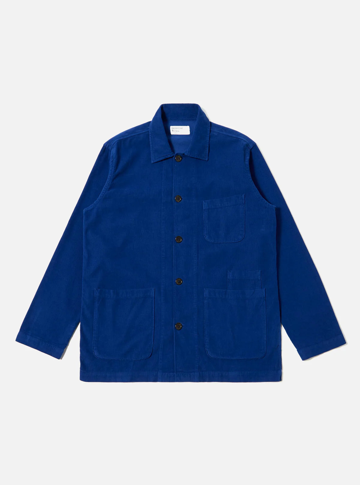 Universal Works Fine Cord Bakers Overshirt in Blue