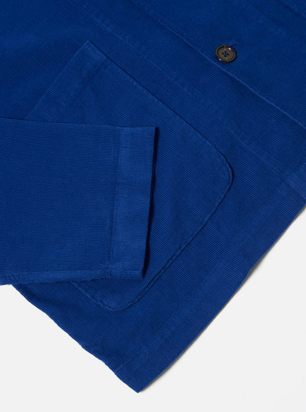 Universal Works Fine Cord Bakers Overshirt in Blue