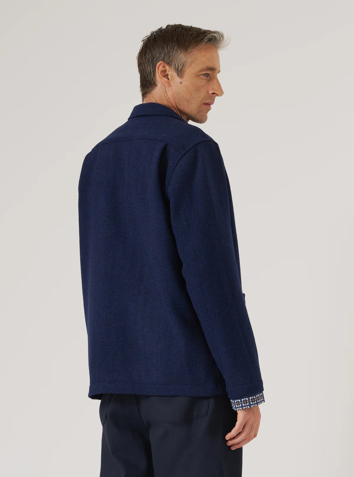 Universal Works Harris Tweed Easy Jacket in Indigo